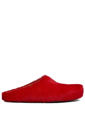 Marni Fussbet Sabot calf-hair slippers - Red