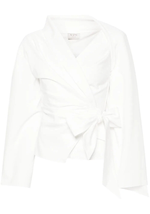 V:PM ATELIER Deby tied-waist blouse - White
