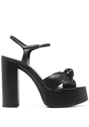 Saint Laurent 145mm leather platform sandals - Black