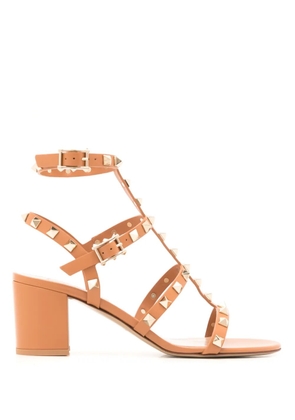 Valentino Garavani Rockstud 60mm leather sandals - Orange