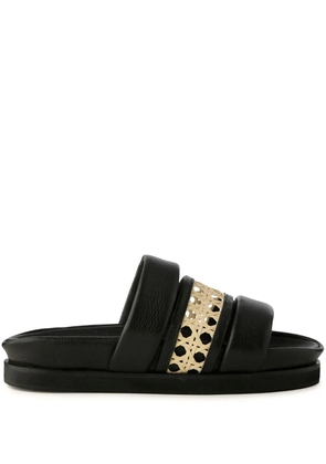 MISCI Carriola leather sandals - Black