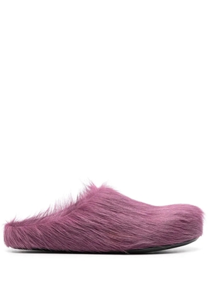 Marni Fussbett Sabot calf hair mules - Purple