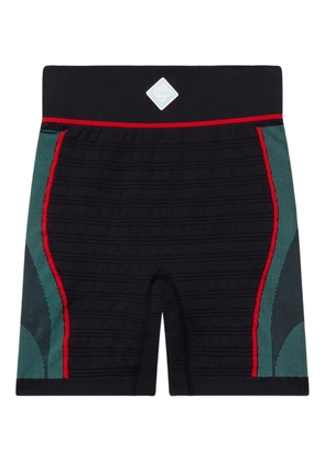 Casablanca ribbed panelled cycling shorts - Black