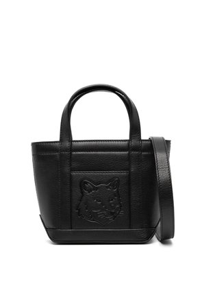 Maison Kitsuné mini fox head tote bag - Black