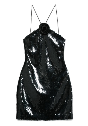 Magda Butrym choker sequinned mini dress - Black