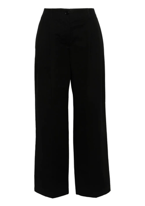 TOTEME wide-leg twill trousers - Black