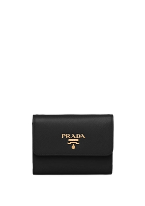 Prada logo plaque wallet - Black
