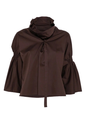 Low Classic gathered-detail blouse - Brown