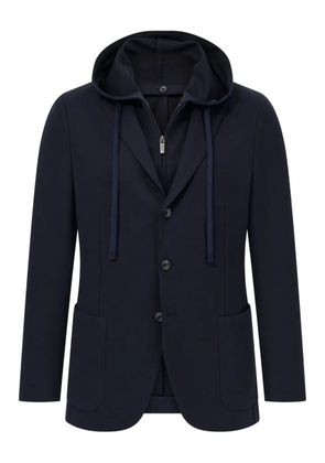 Boggi Milano hooded patch-pocket blazer - Blue