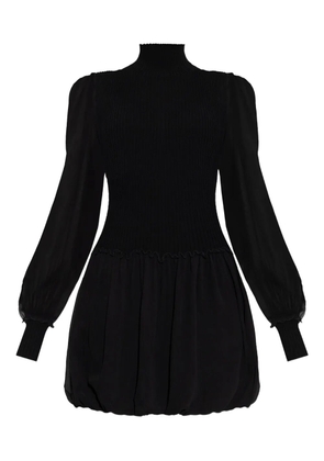 FRAME sheer-sleeve mini dress - Black