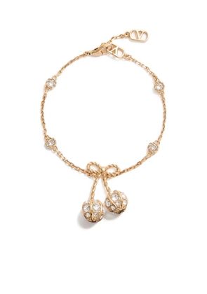 Valentino Garavani Cherryfic Swarovski-crystals bracelet - Gold