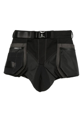 Mugler belted shorts - Black