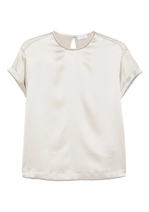 Brunello Cucinelli short sleeve blouse - Grey