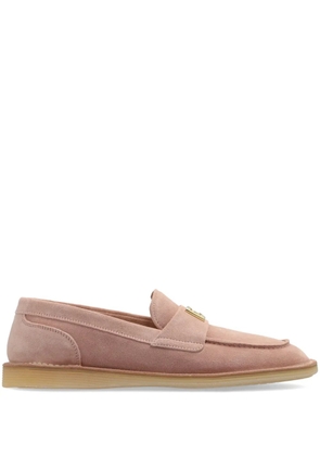 Dolce & Gabbana logo-lettering loafers - Pink