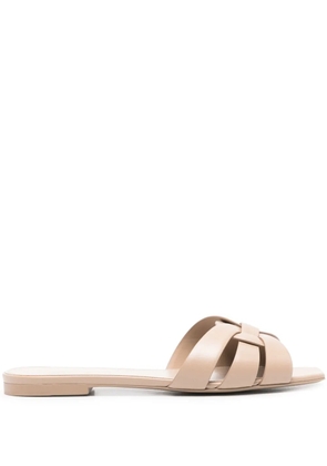 Saint Laurent Tribute flat sandals - Neutrals
