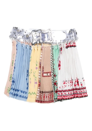 Chopova Lowena pleated carabiner skirt - White