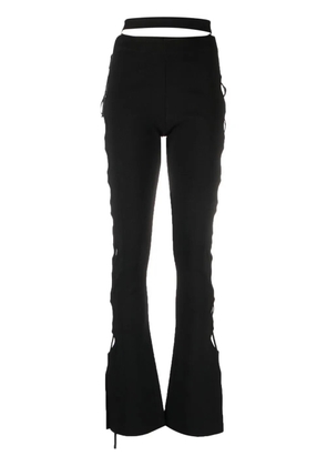 ANDREĀDAMO cut-out flared trousers - Black