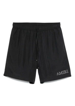 AMIRI logo-embroidered shorts - Black