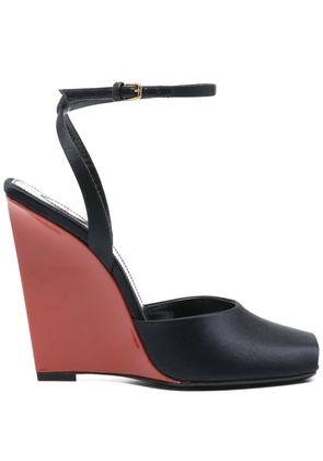 Saint Laurent 115mm La Scandale wedge sandals - Blue