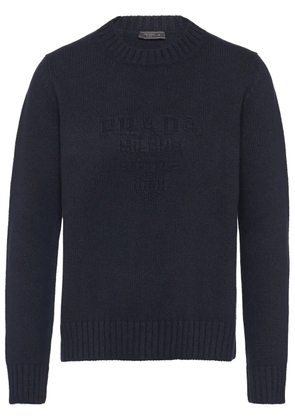 Prada logo-embroidered jumper - Black