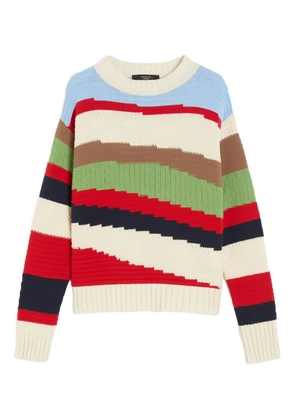 Weekend Max Mara Inlaid cotton sweater - Neutrals