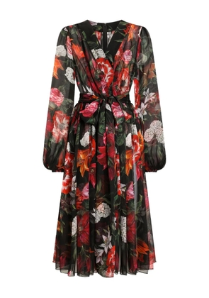 Dolce & Gabbana silk midi dress - Black
