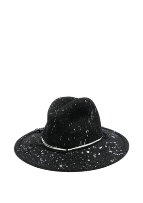 Yesey splatter-print fedora hat - Black