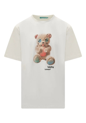 BARROW teddy-print jersey T-shirt - White
