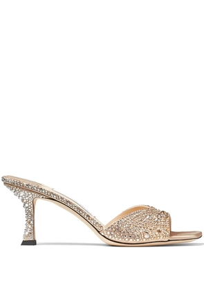 Jimmy Choo 70mm Skye satin sandals - Gold
