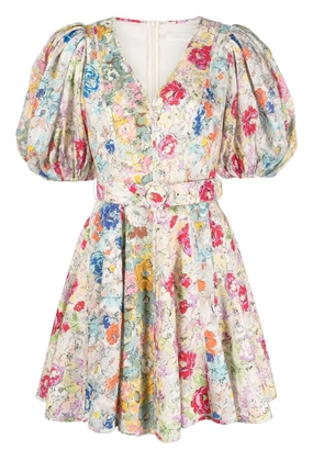 ZIMMERMANN Clover floral-print minidress - Neutrals