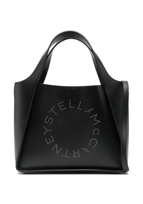 Stella McCartney logo-detail leather tote bag - Black