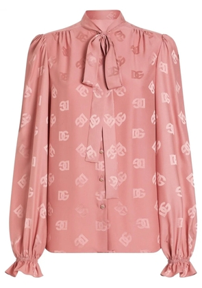Dolce & Gabbana DNA logo-print blouse - Pink