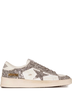 Golden Goose star-patch lace-up sneakers - White