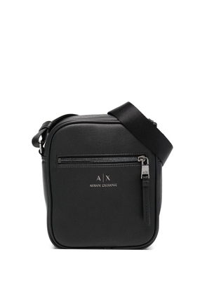 Armani Exchange logo-print messenger bag - Black