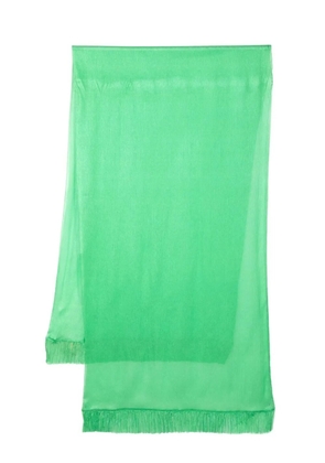 Maria Lucia Hohan fringed silk scarf - Green