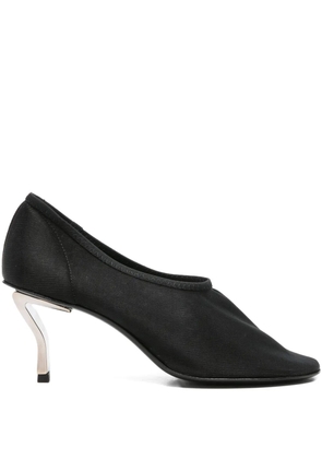 Nicole Saldaña Harper sculpted-heel mesh pumps - Black