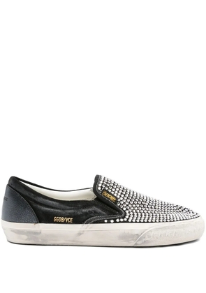 Golden Goose VCE crystal-embellished slip-on sneakers - Black