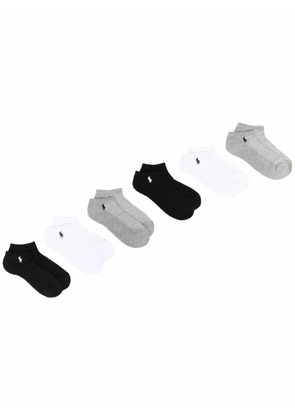 Polo Ralph Lauren logo embroidered ankle socks - Black