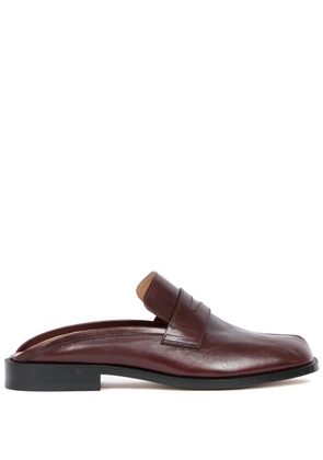 Maison Margiela Tabi leather mules - Red