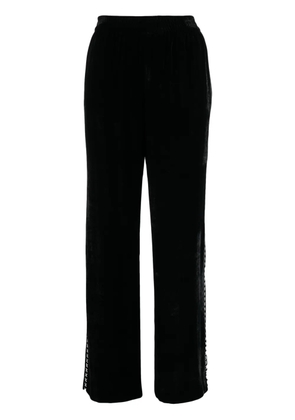 Golden Goose cross-print velvet-finish track pants - Black