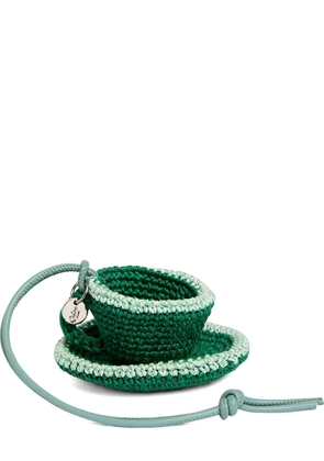 JW Anderson crochet teacup bag accessory - Green