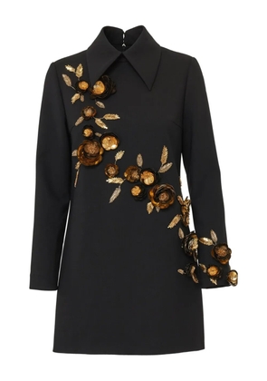 Carolina Herrera floral-embellished dress - Black