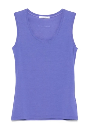 Patrizia Pepe U-neck Fly-detail tank top - Purple