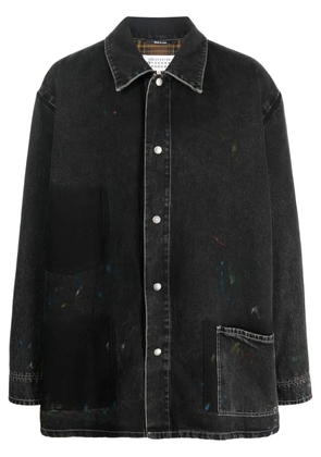 Maison Margiela single-breasted denim coat - Black