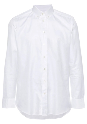 ETRO logo-embroidered paisley-print shirt - White