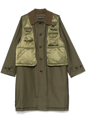 Andersson Bell layered inside-out coat - Green
