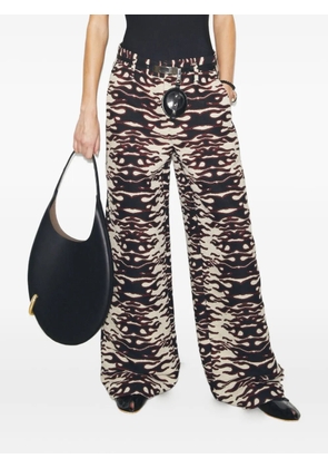 Tory Burch patterned jacquard trousers - Black