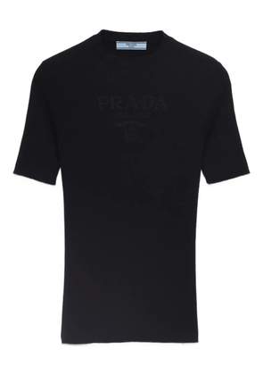 Prada ribbed cotton sweater - Black