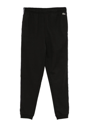 Lacoste logo-trim cotton track pants - Black