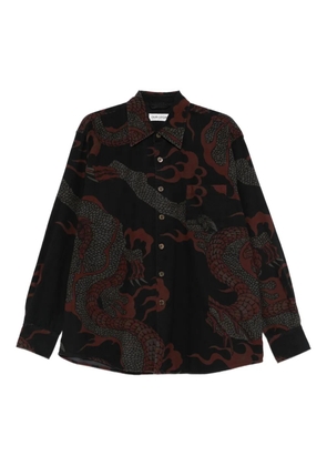 OUR LEGACY dragon-print shirt - Black